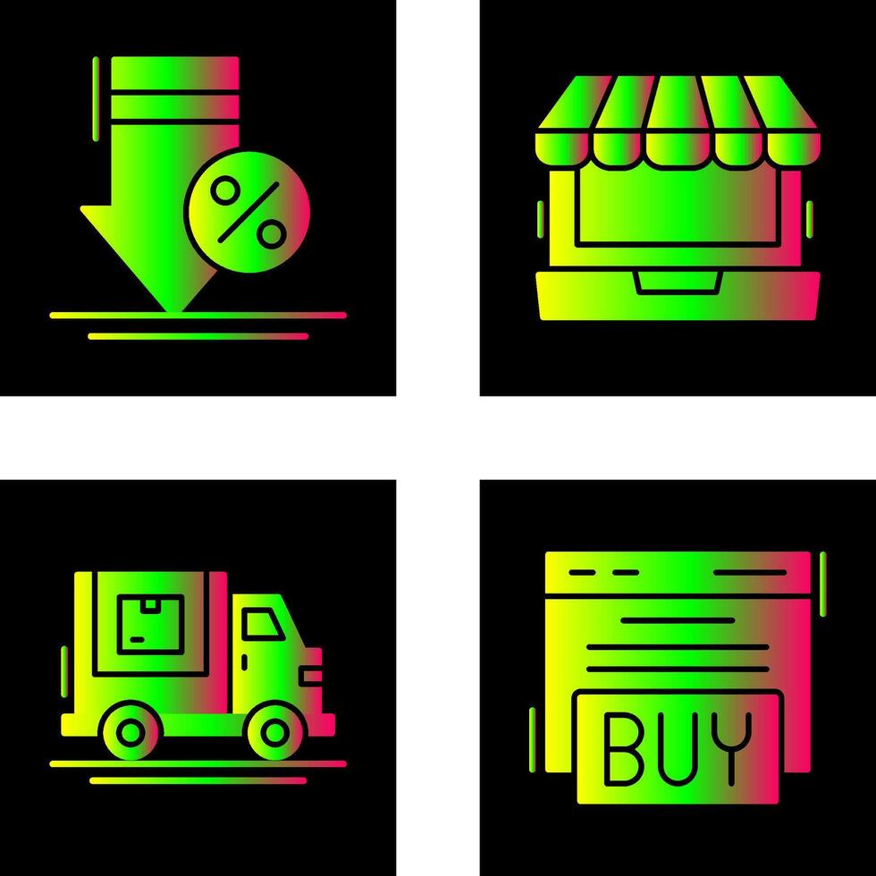 Discount and Online Shopping Icon vector