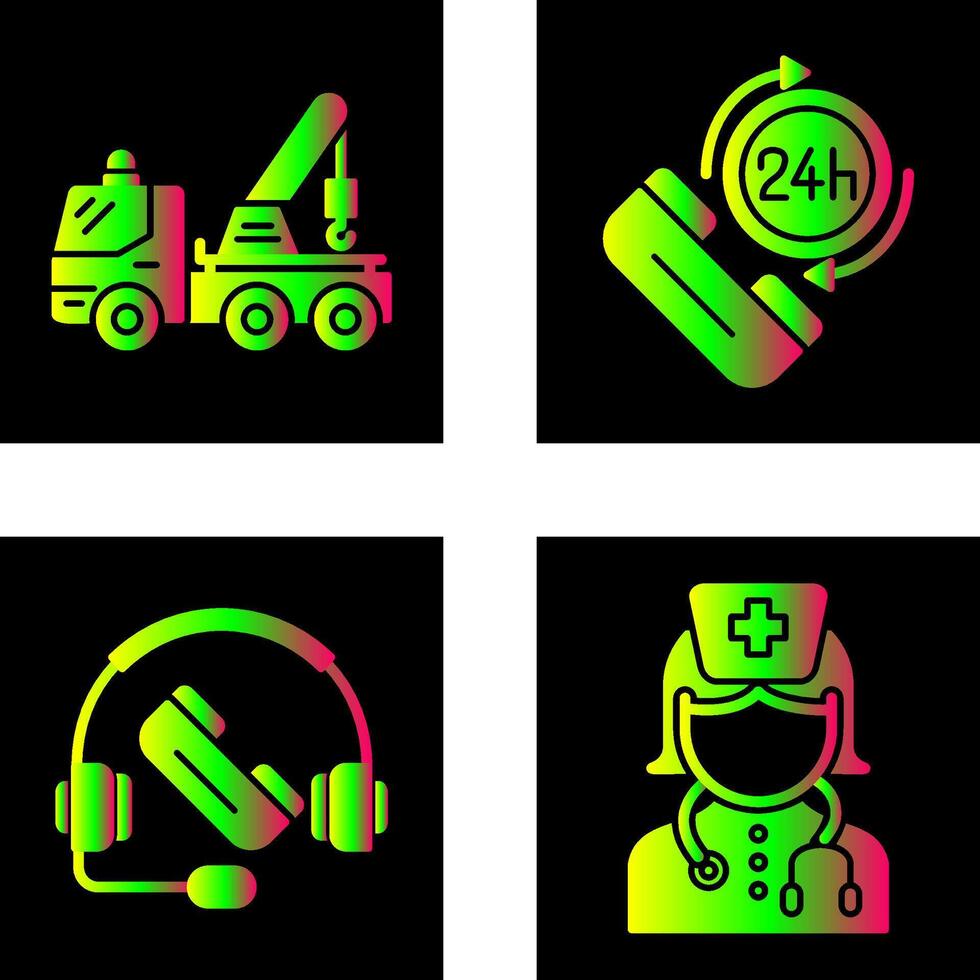 grua y 24h icono vector