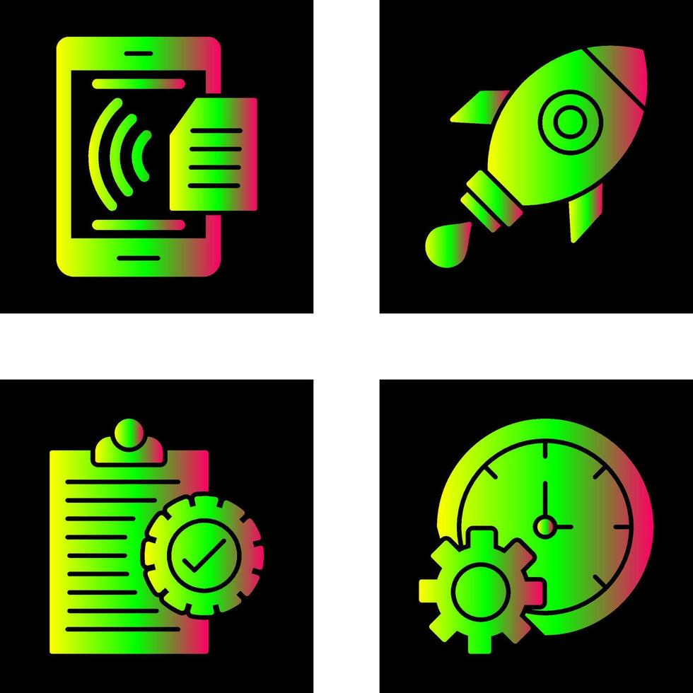 Smart Phone and Rocket Icon vector