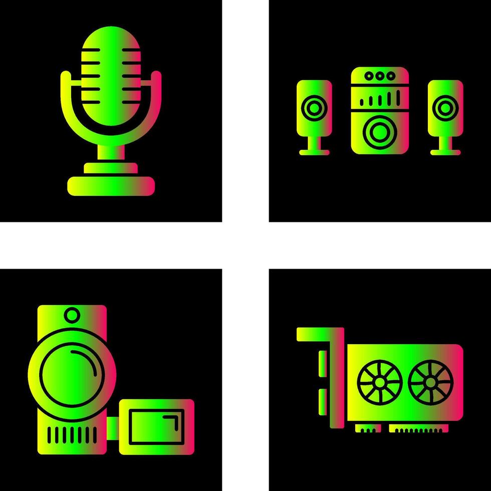 micrófono y sonido sistema icono vector