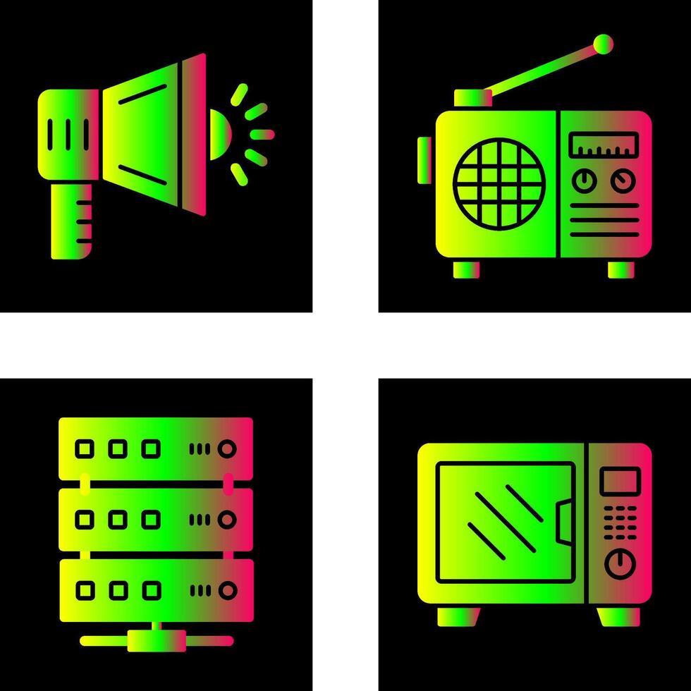 Megaphone and Radio Icon vector