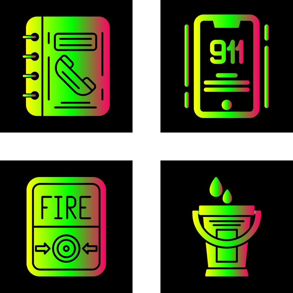 Phonebook and 911 Icon vector