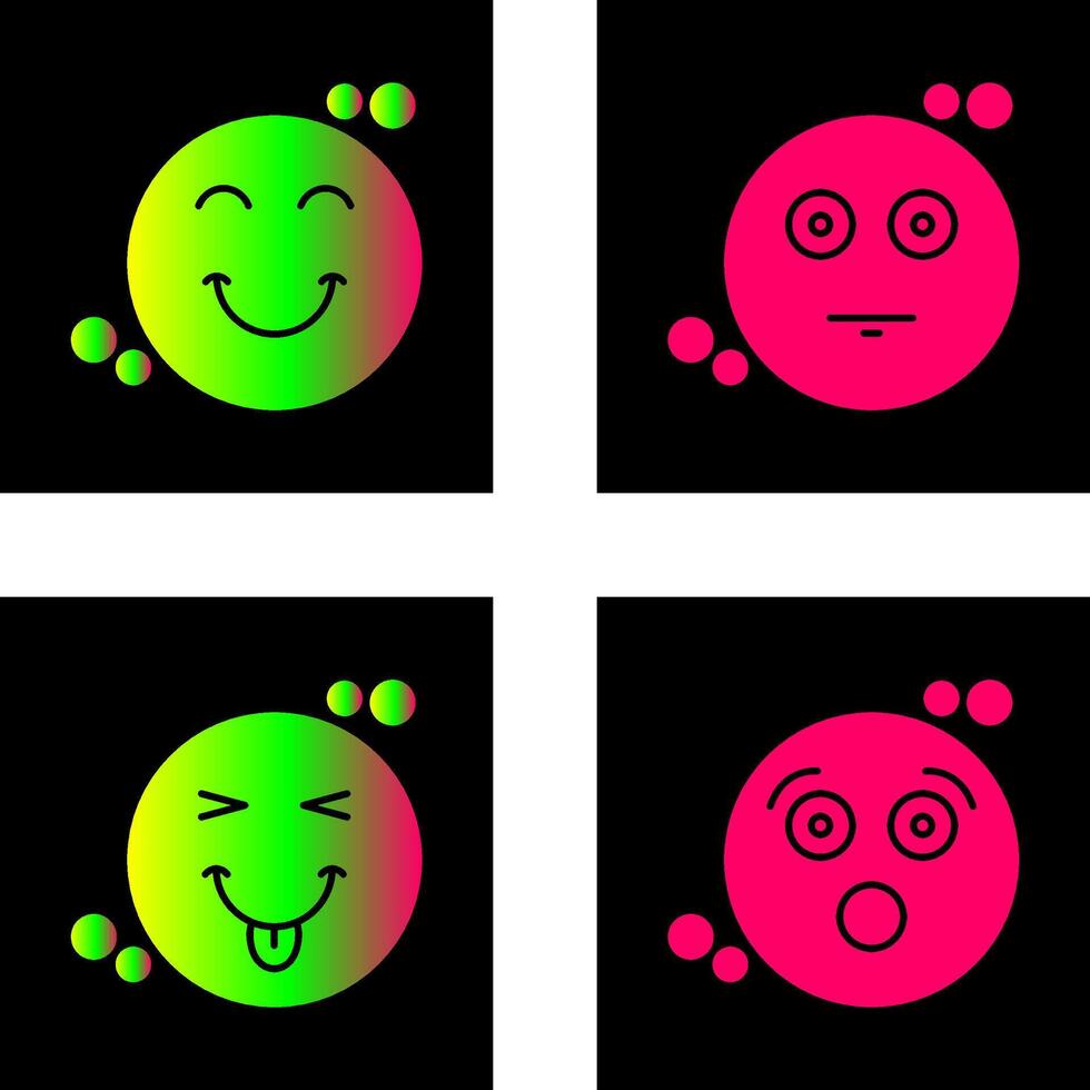 Smile and Neutral Icon vector