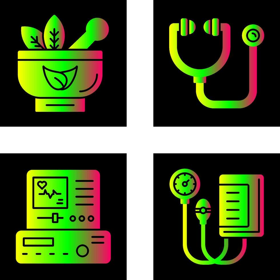 Ayurvedic and Stethoscope Icon vector