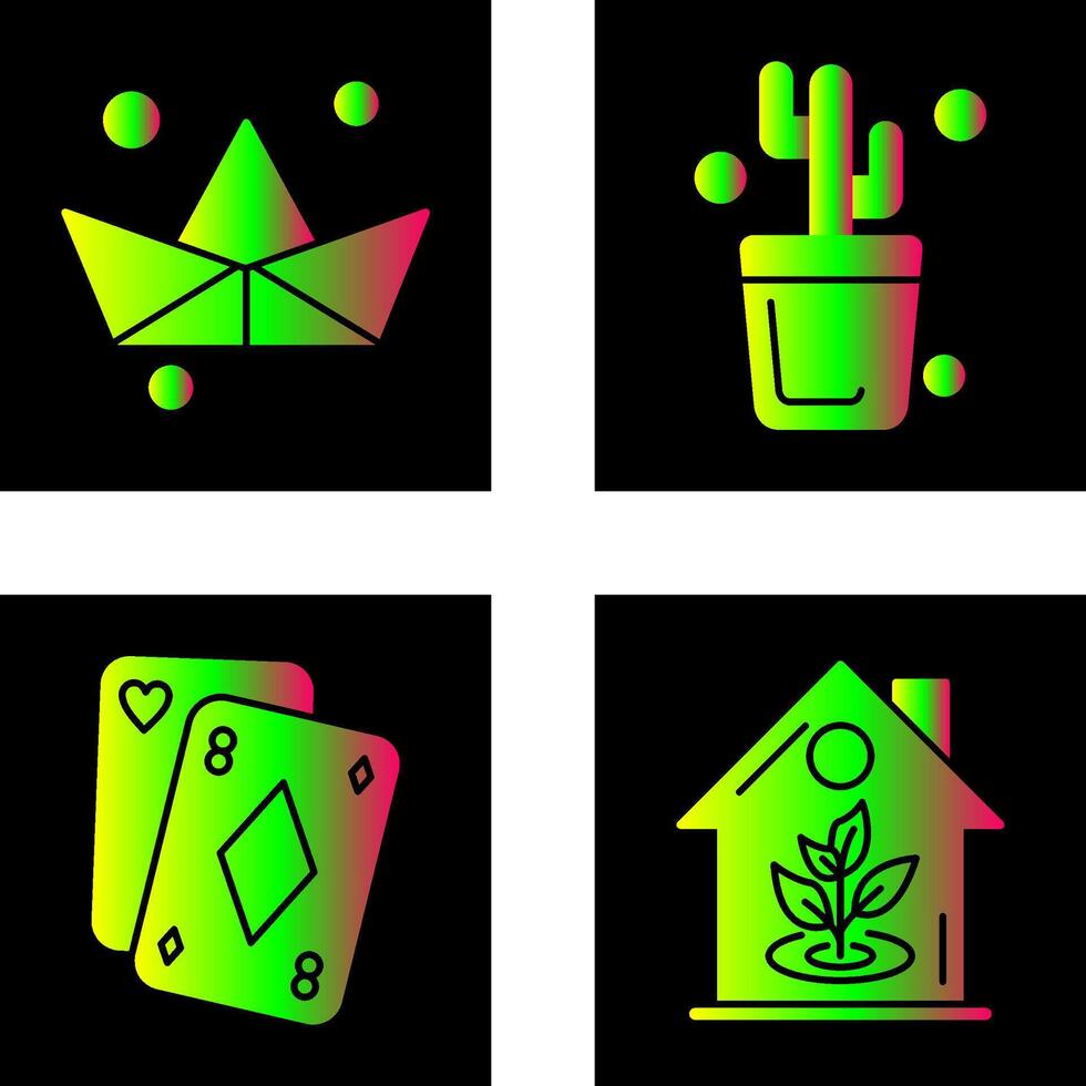 Origami and Cactus Icon vector