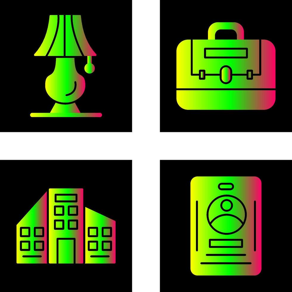 Lamp and briefcase Icon vector