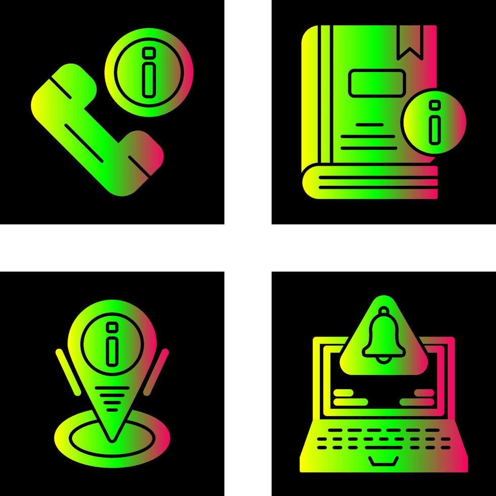 phone call and book Icon vector