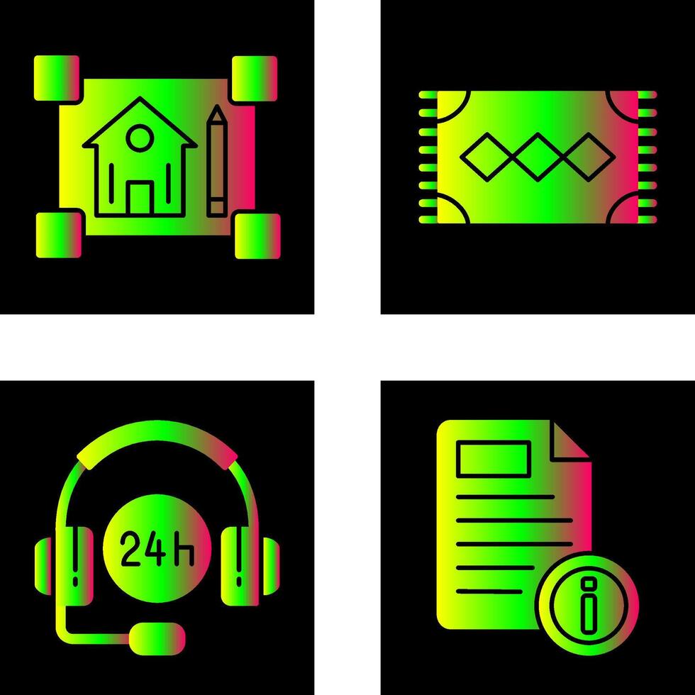 blueprint and rug Icon vector