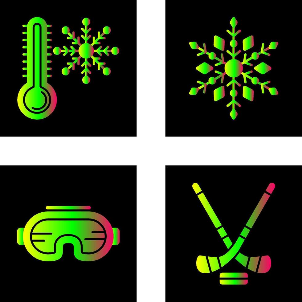 Snow Flake and Cold Icon vector