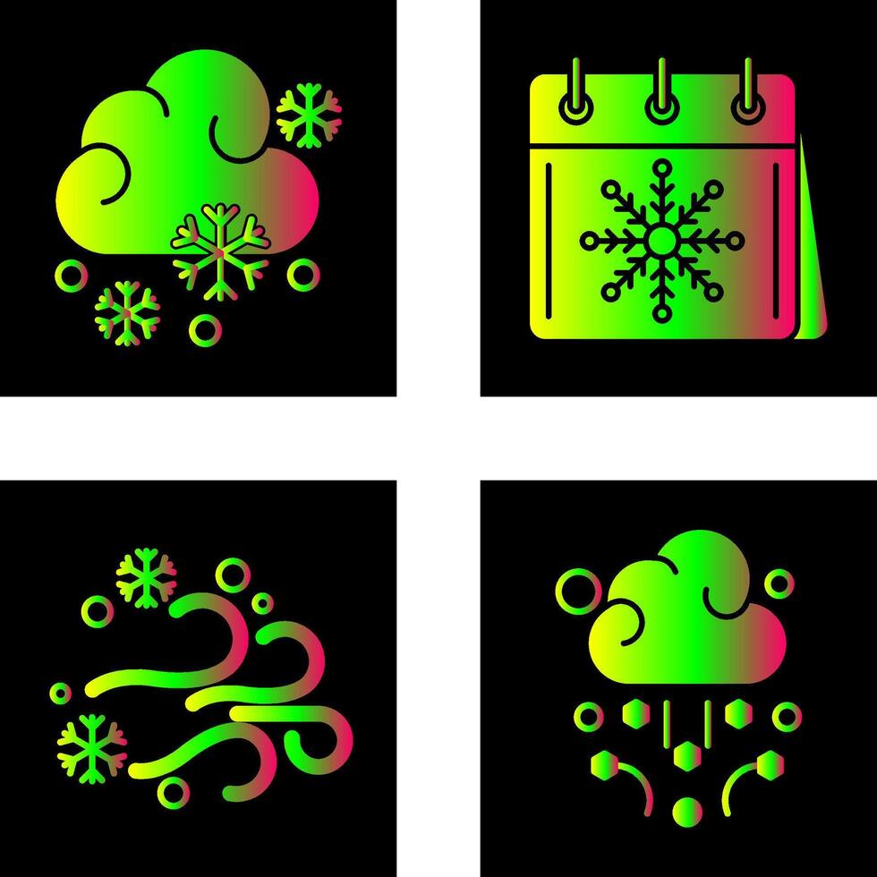 Nevado y calandrar icono vector