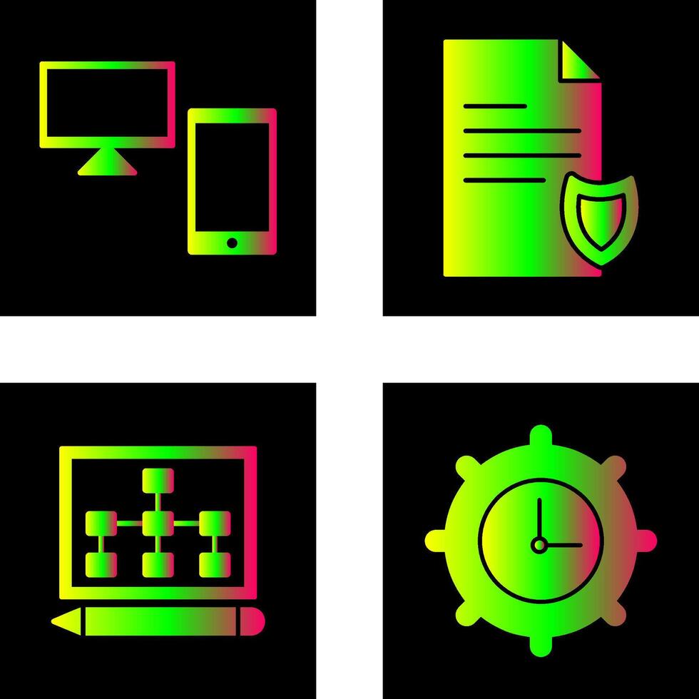 devices and private document Icon vector