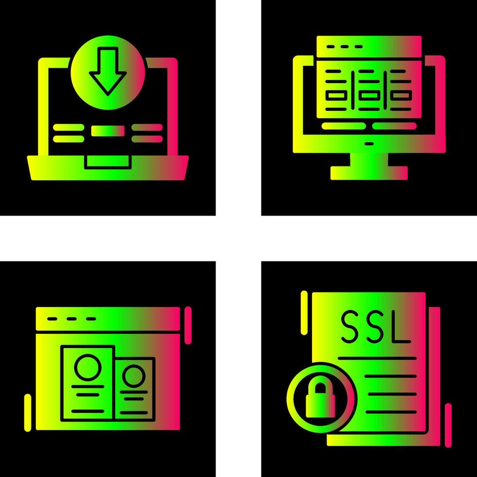 Downlaod and Layout Icon vector