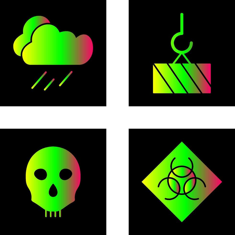 rain and heavy machinery Icon vector