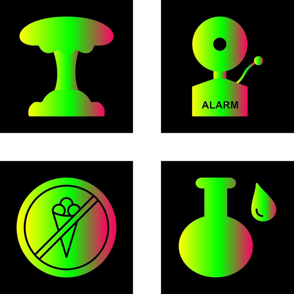 explosion and alarms Icon vector