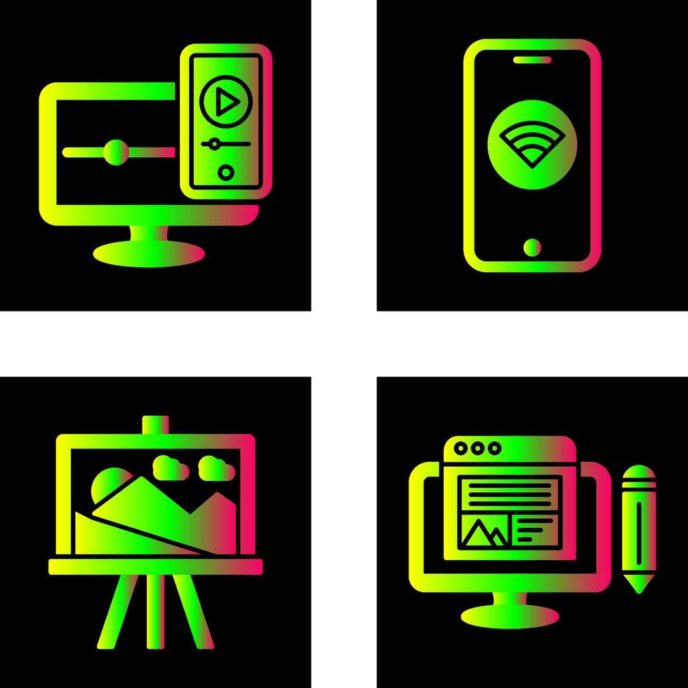 WIFI and Responsive Icon vector