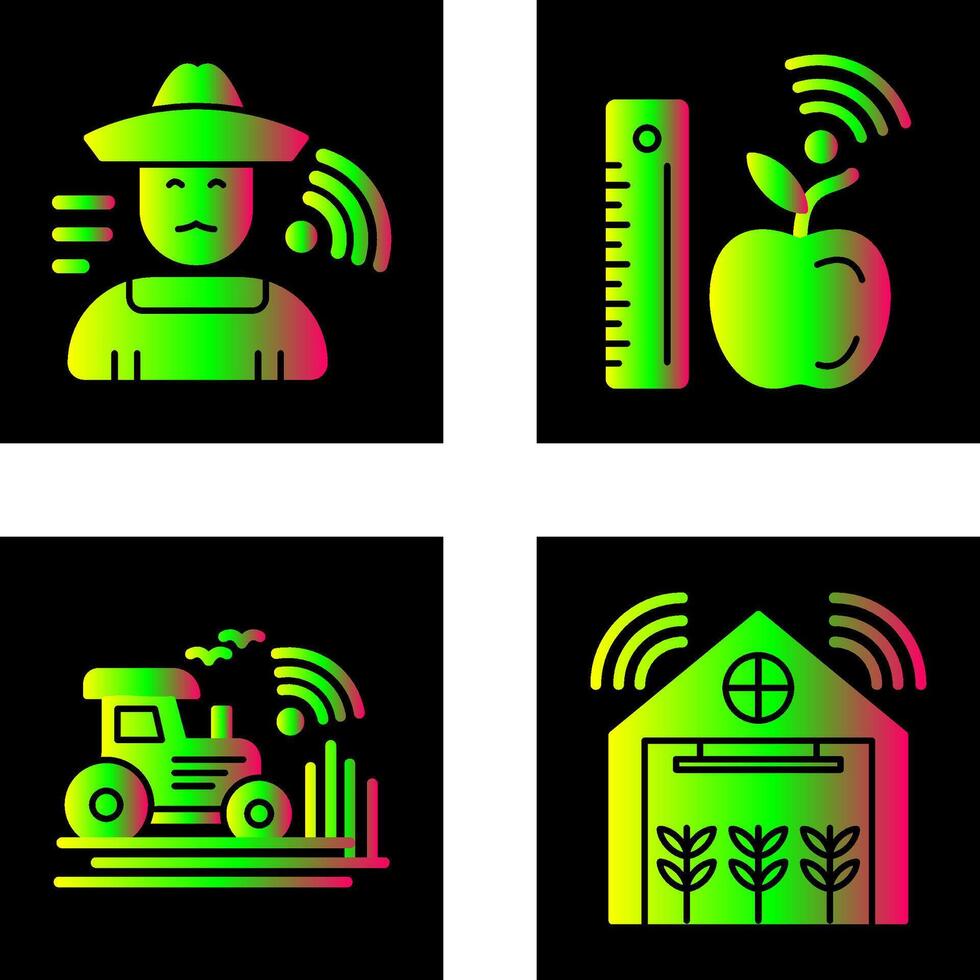 Farmer and Measure and Measure Icon vector