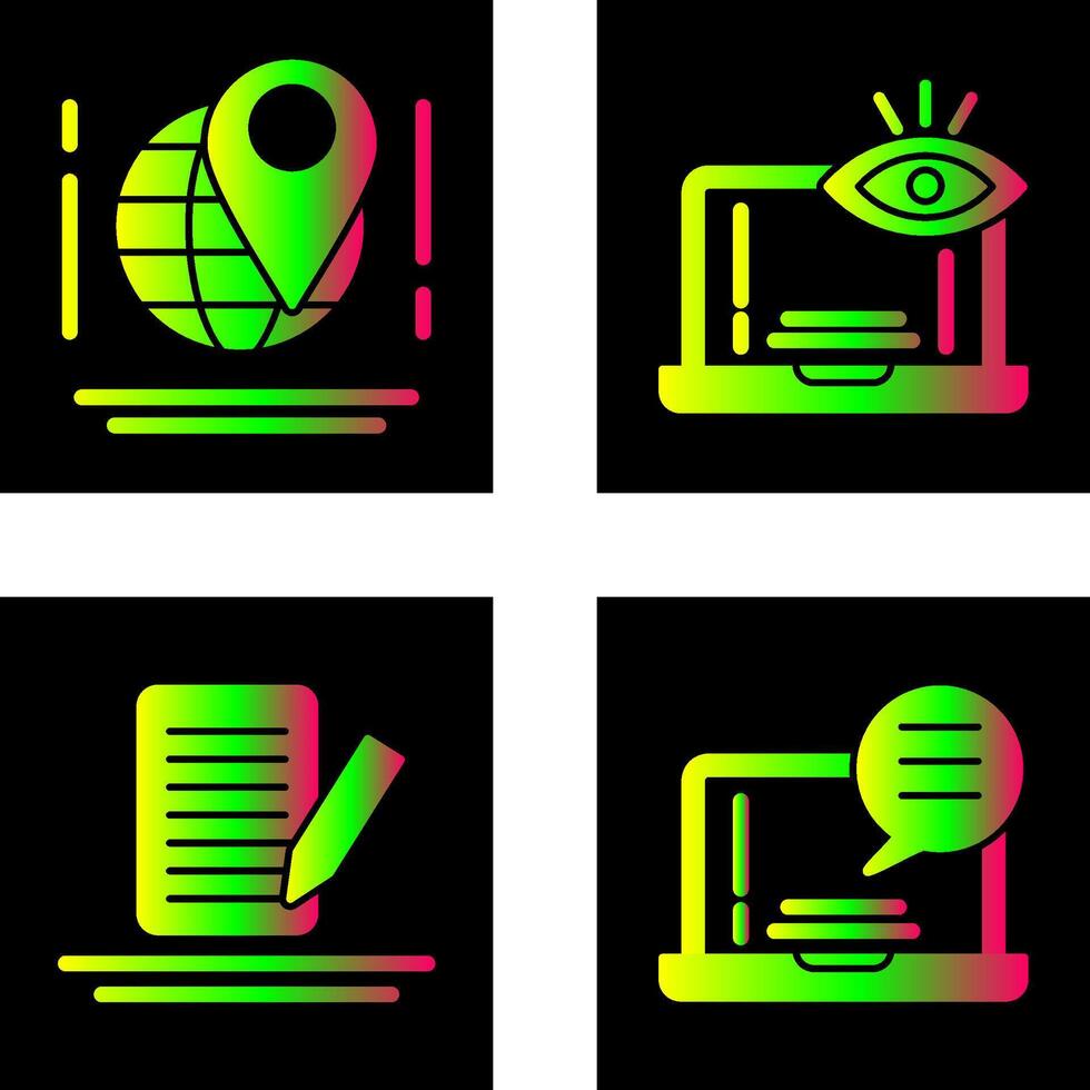 Map and Monitoring Icon vector