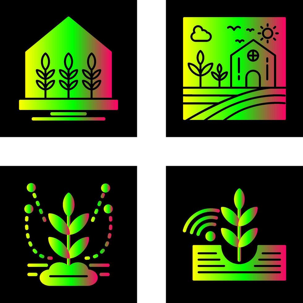 Farm House and Nature Icon vector