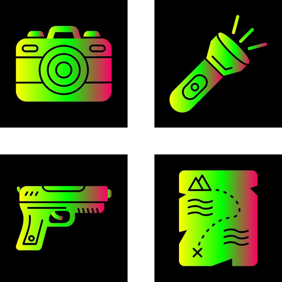 Camera and Flash Light Icon vector