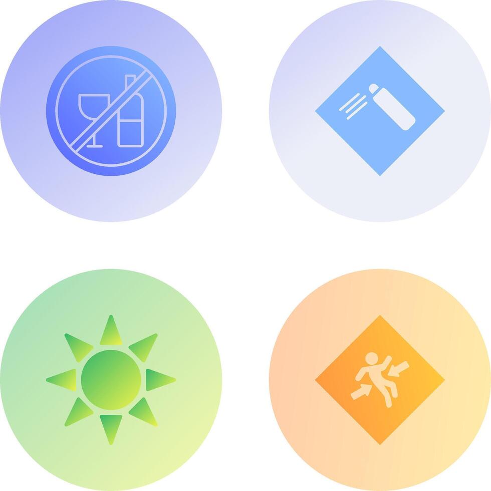 Pressurized cylinder And no drinking Icon vector