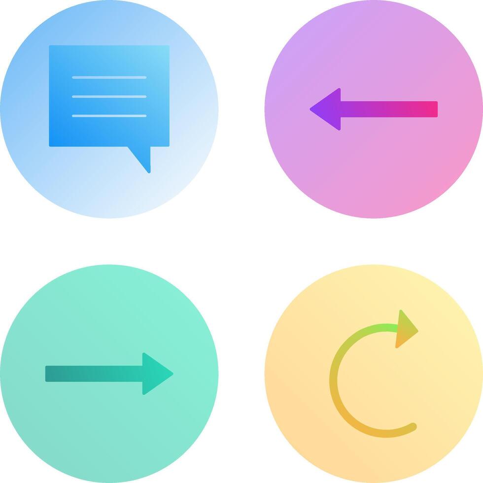 single chat bubble and left arrow Icon vector