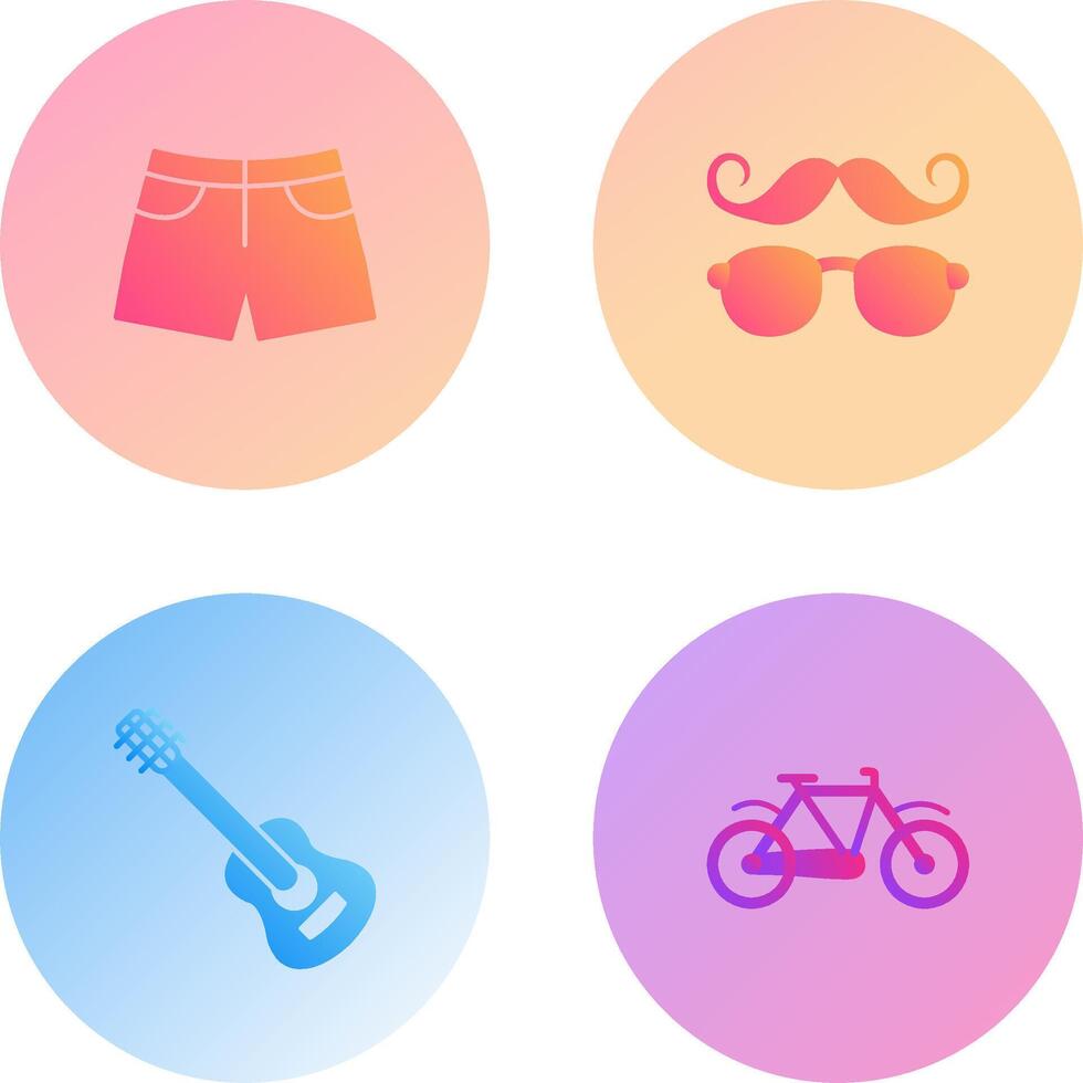 Hipster Style and Shorts Icon vector