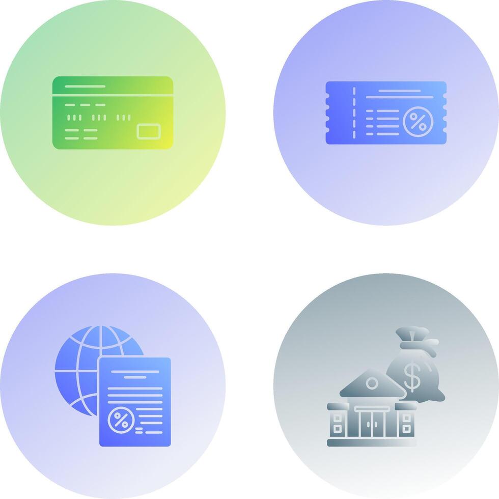 Debit Card and Voucher Icon vector