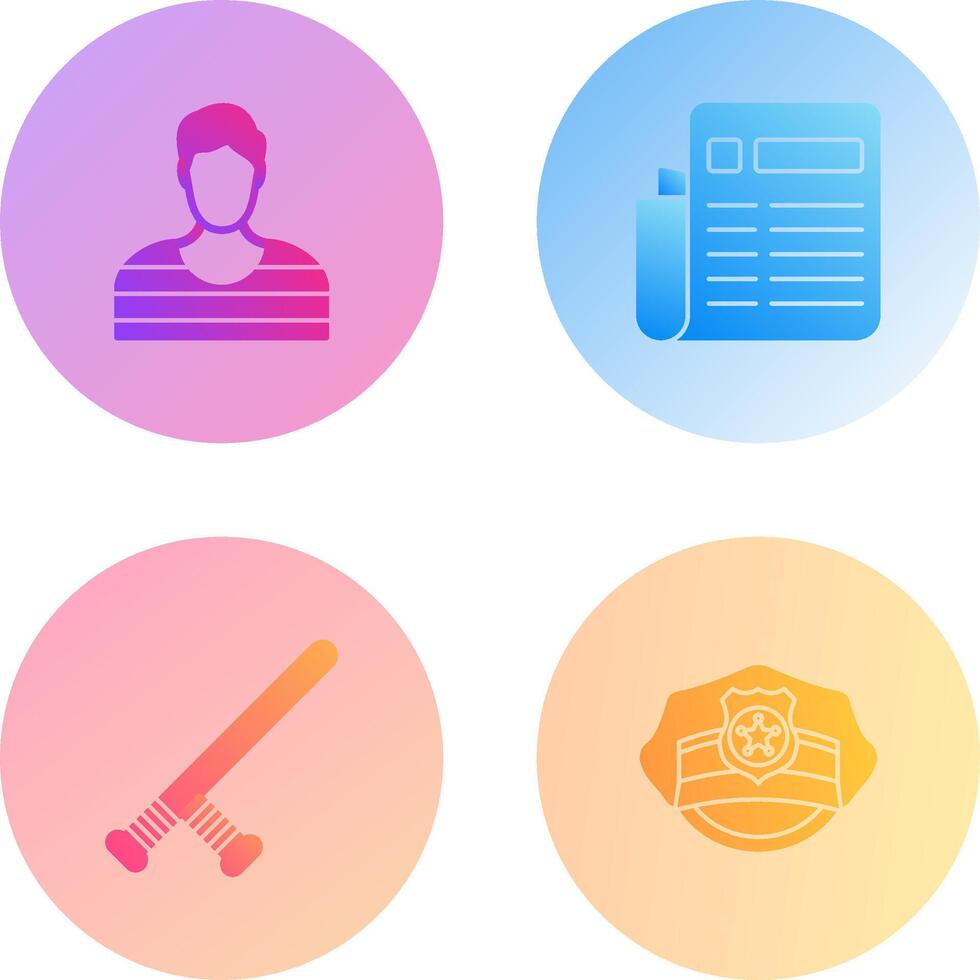 Prisioner and Newespaper Icon vector