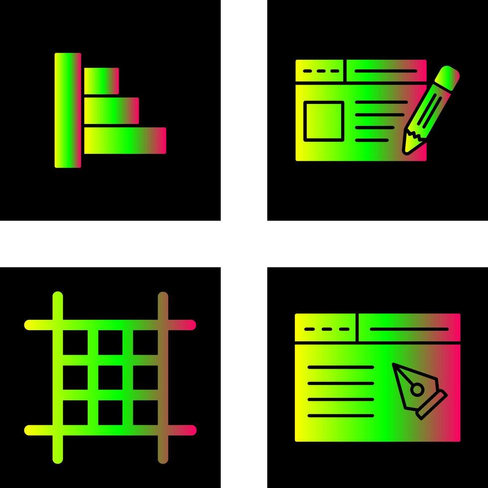 Object Alignment and Web Page Icon vector