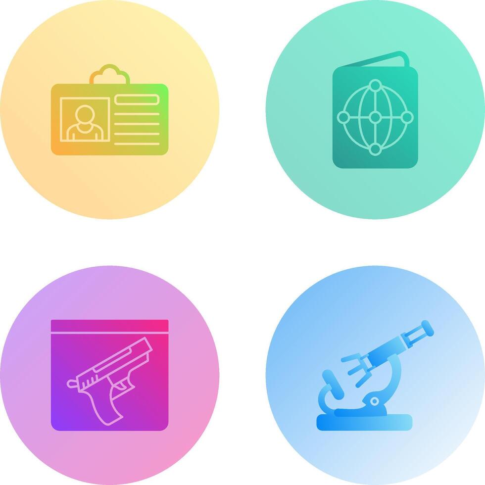 Criminal Card and Passport Icon vector