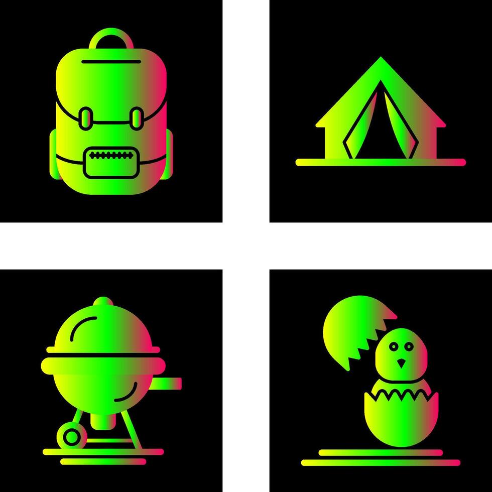 Bag and Camp Icon vector