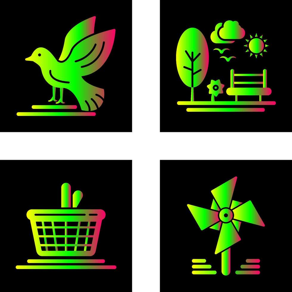 Parking and Bird Icon vector