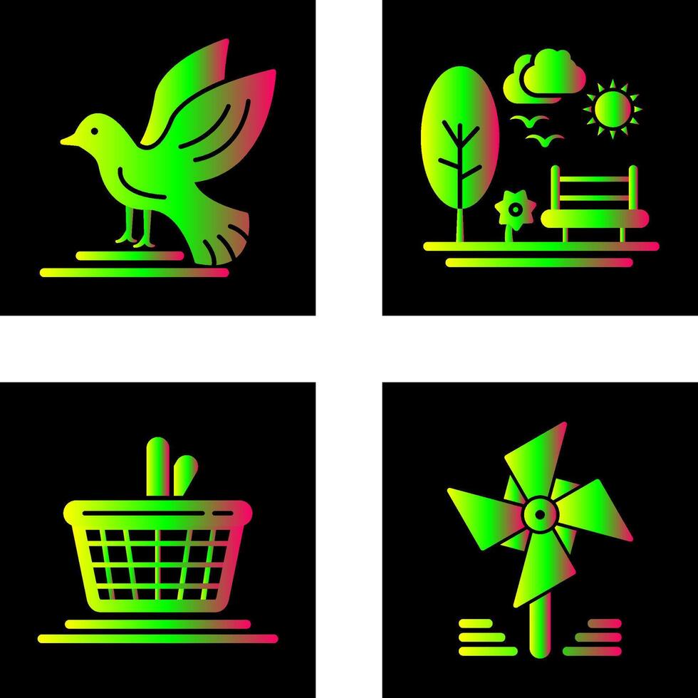 Parking and Bird Icon vector