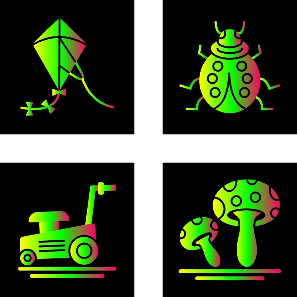 Kite and Ladybug Icon vector