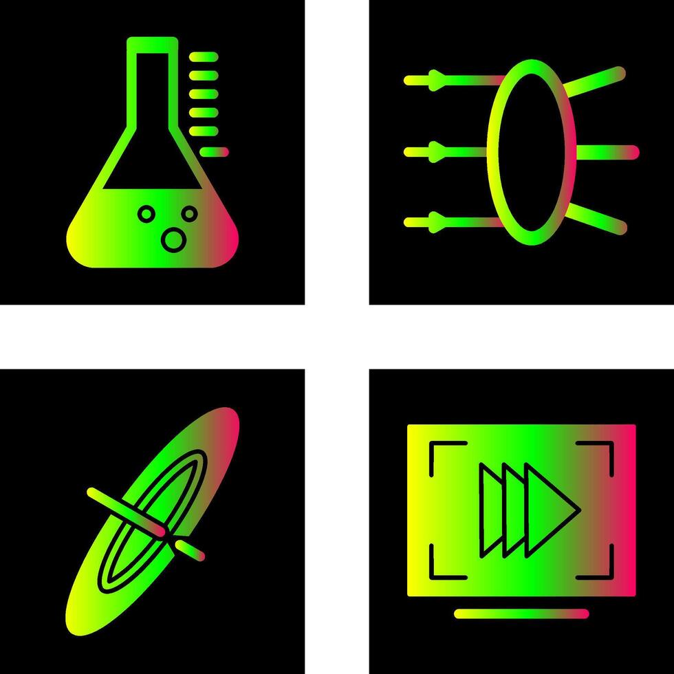 Refraction and beaker Icon vector