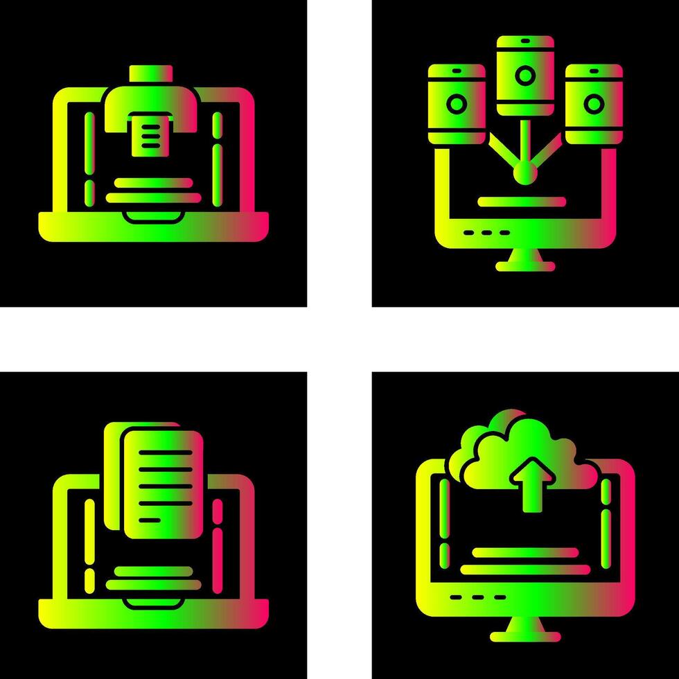 Print and Computer Icon vector