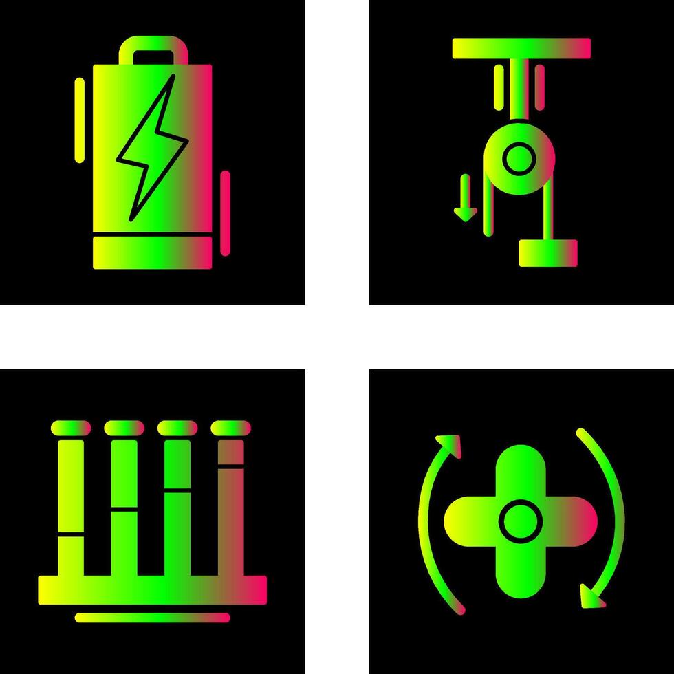Battery and Pully Icon vector