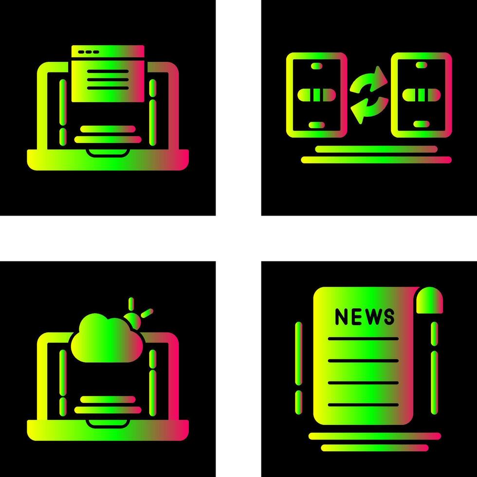 Website and Data Transfer Icon vector