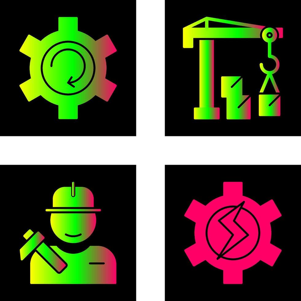 Upgrade and Robotic Arm Icon vector