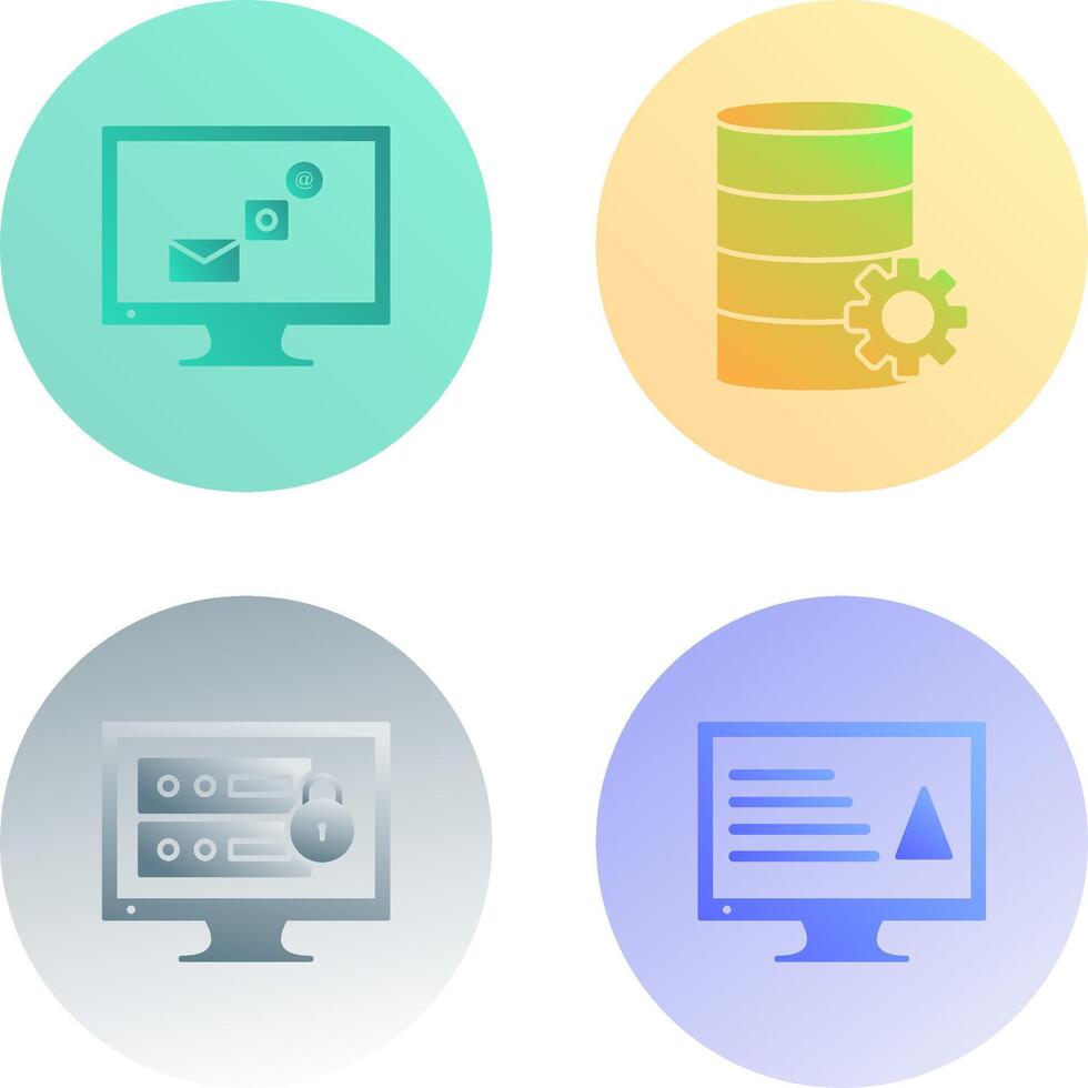 digital marketing and database management Icon vector