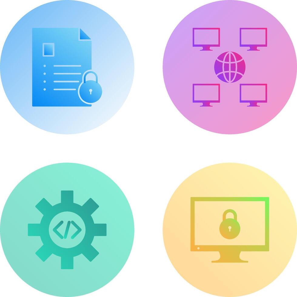 confidentiality and company network Icon vector