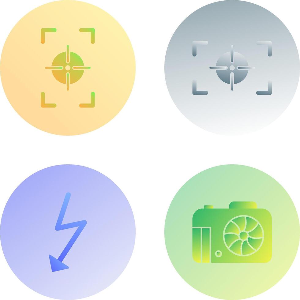 focus vertical and focus horizontal Icon vector