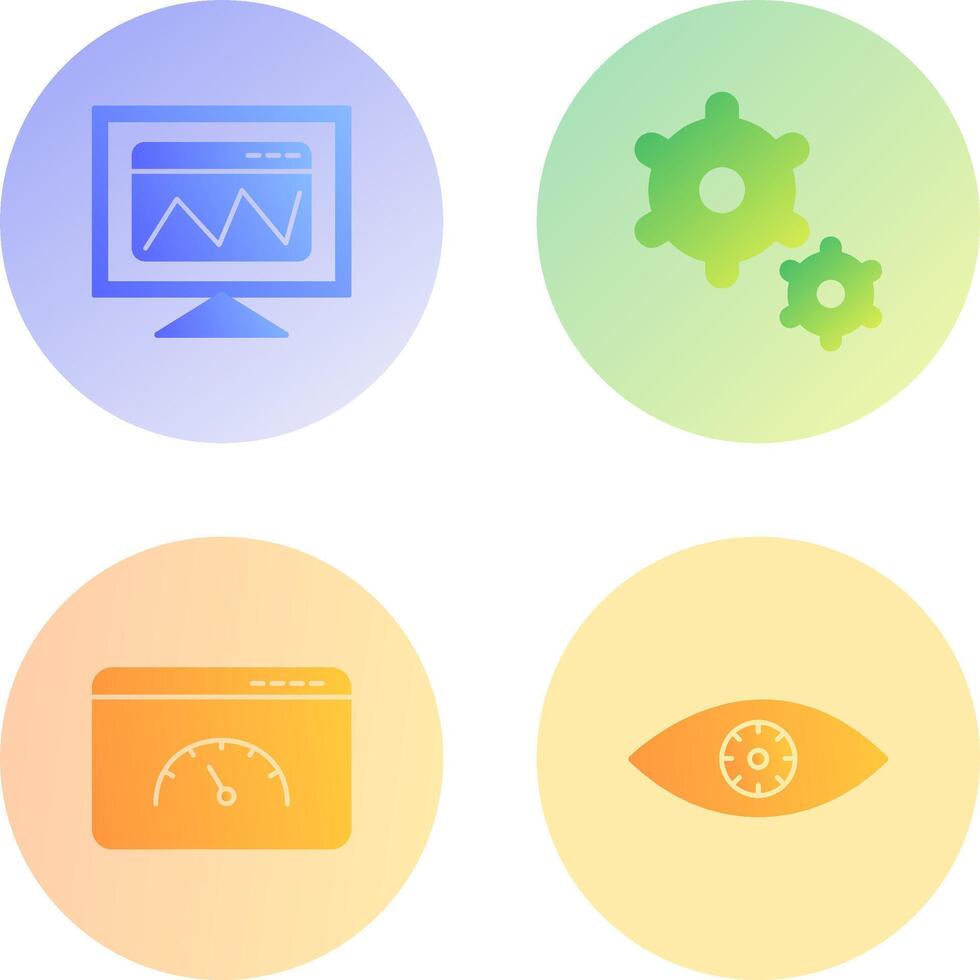 web analysis and preferences Icon vector