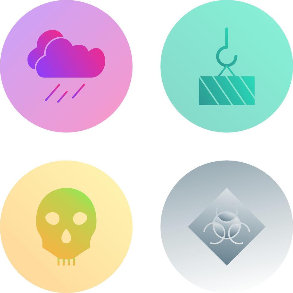 rain and heavy machinery Icon vector