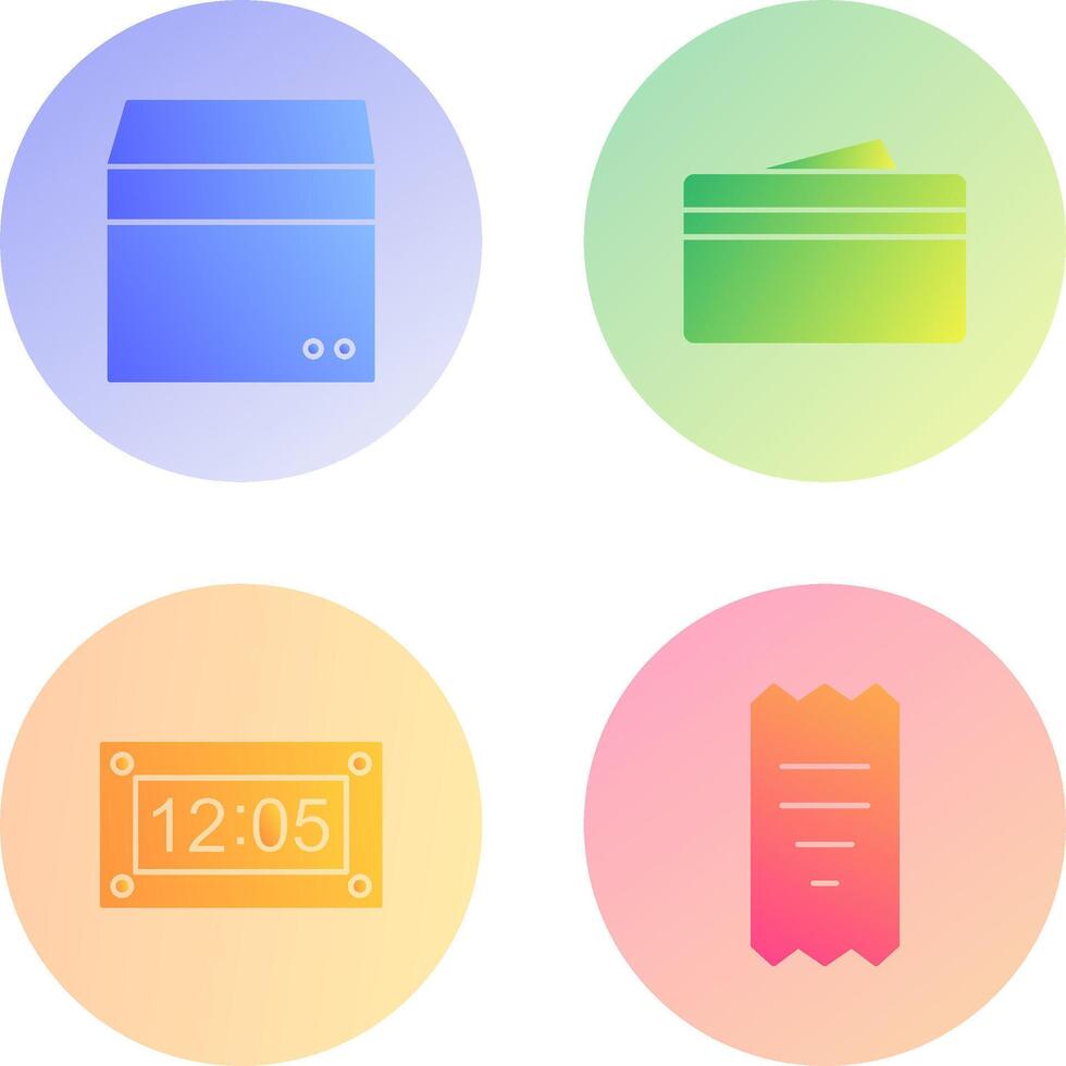 box and wallet Icon vector
