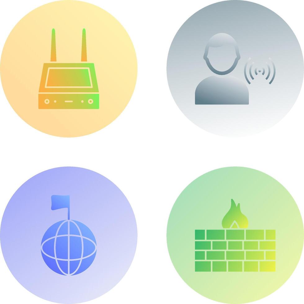 router and signal Icon vector