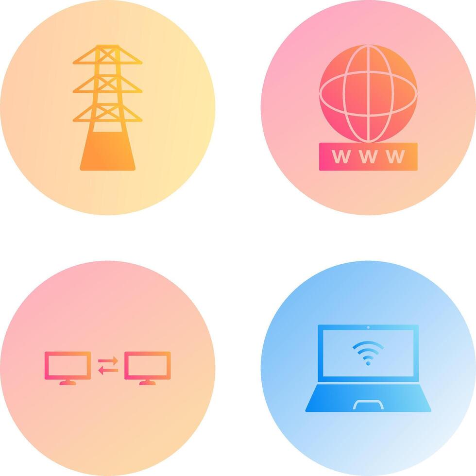 tower and world wide web Icon vector