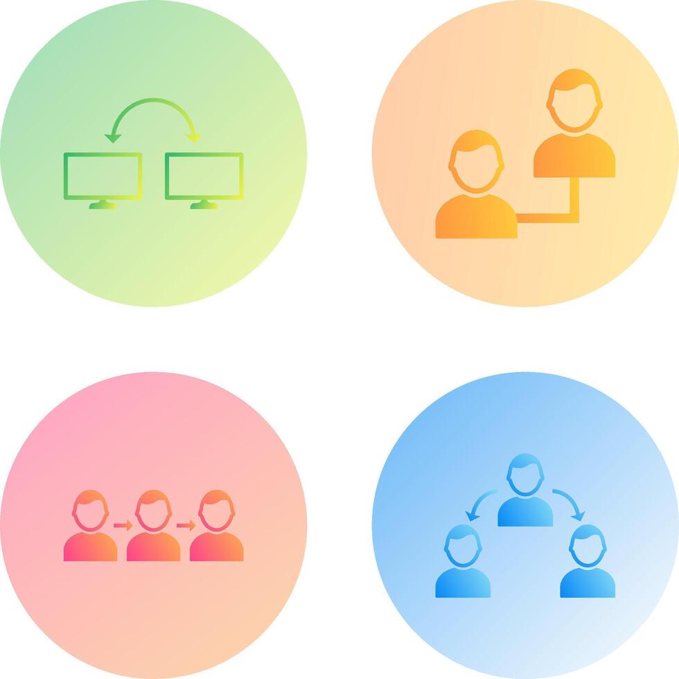 connected systems and connected profiles Icon vector