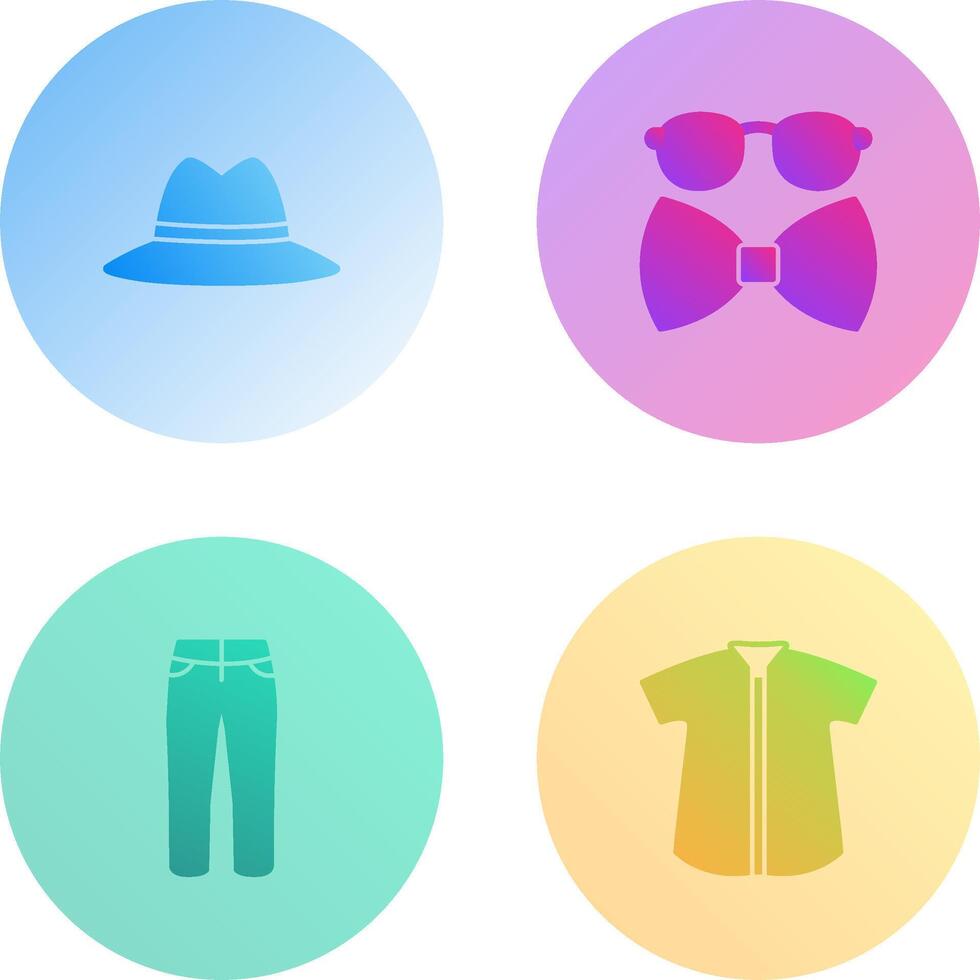 sombrero y hipster estilo icono vector