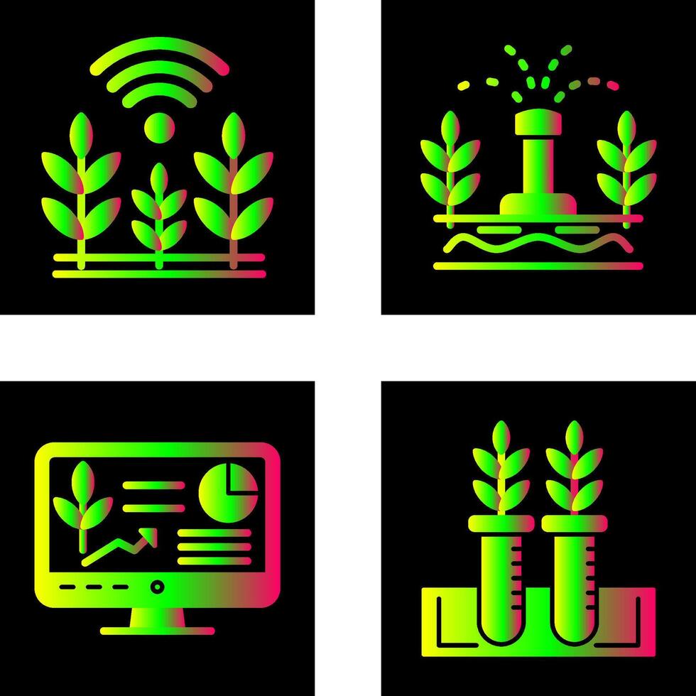 Wheat and Sprinkler Icon vector